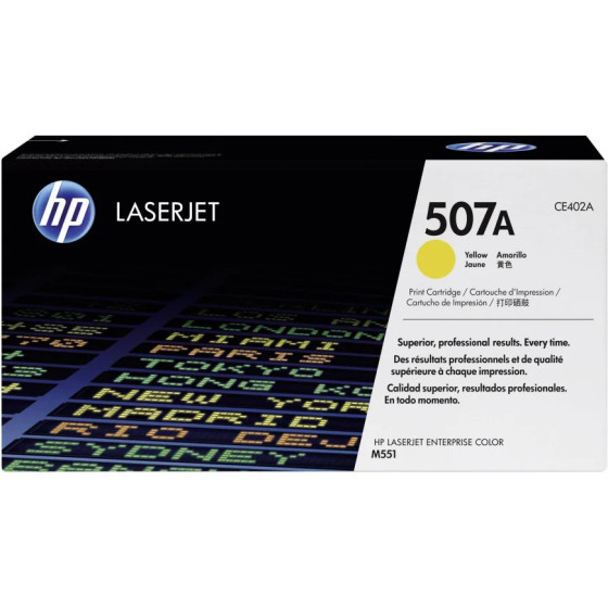 HP 507A JAUNE (CE402A) - TONER HP LASERJET D'ORIGINE
