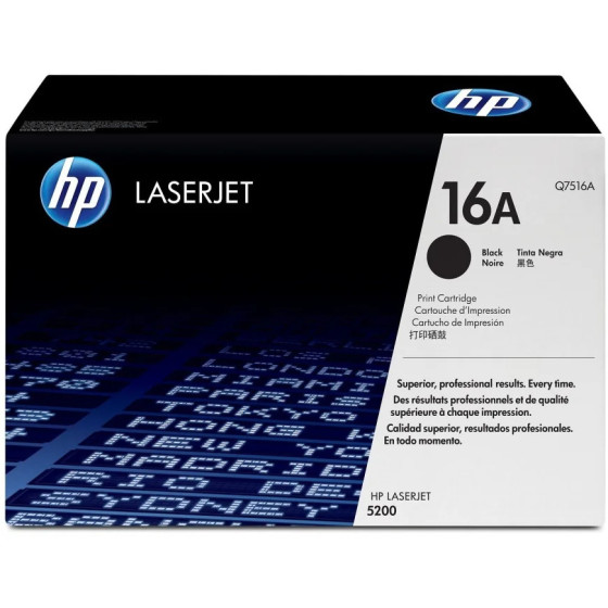 HP 16A NOIR (Q7516A) - TONER HP LASERJET D'ORIGINE