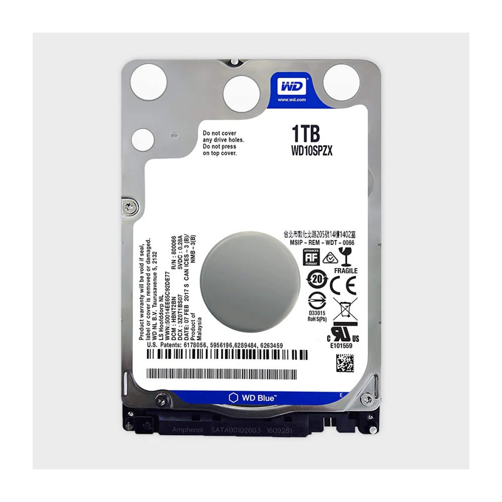 DISQUE DUR INTERNE 2.5''  WESTERN DIGITAL (WD10SPZX-08Z10T1)
