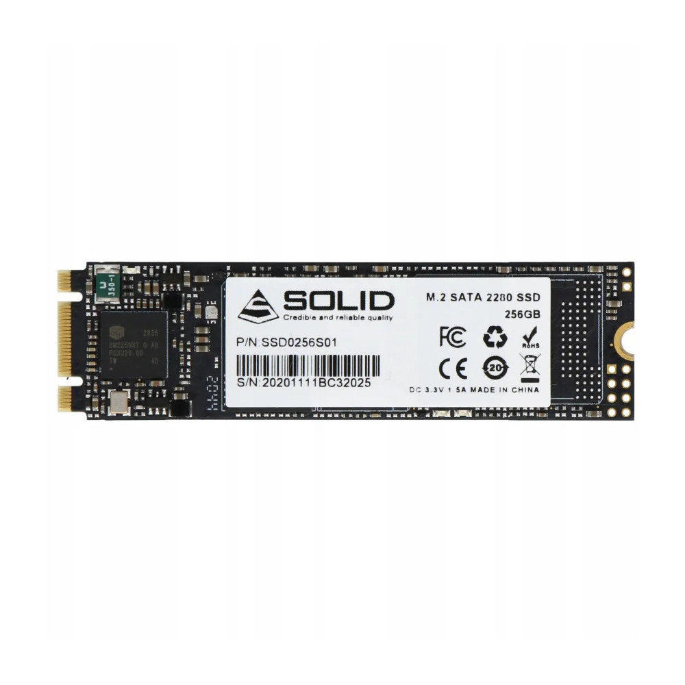 DISQUE DUR INTERNE SOLID SSD M2 256 GO (SSD0256S00)