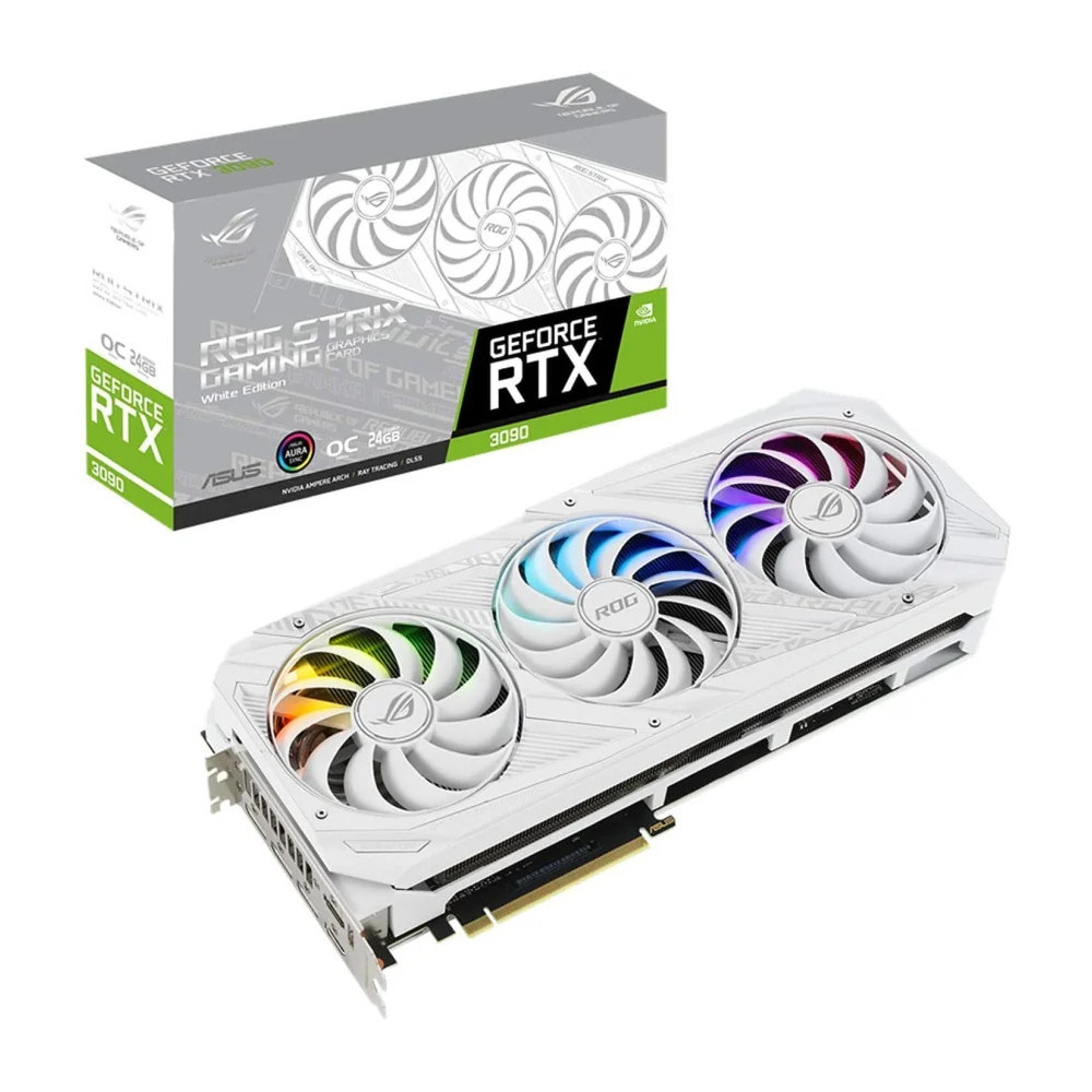 CARTE GRAPHIQUE ASUS ROG-STRIX-RTX3090-O24G-WHITE 24GB (90YV0F96-M0NM00)