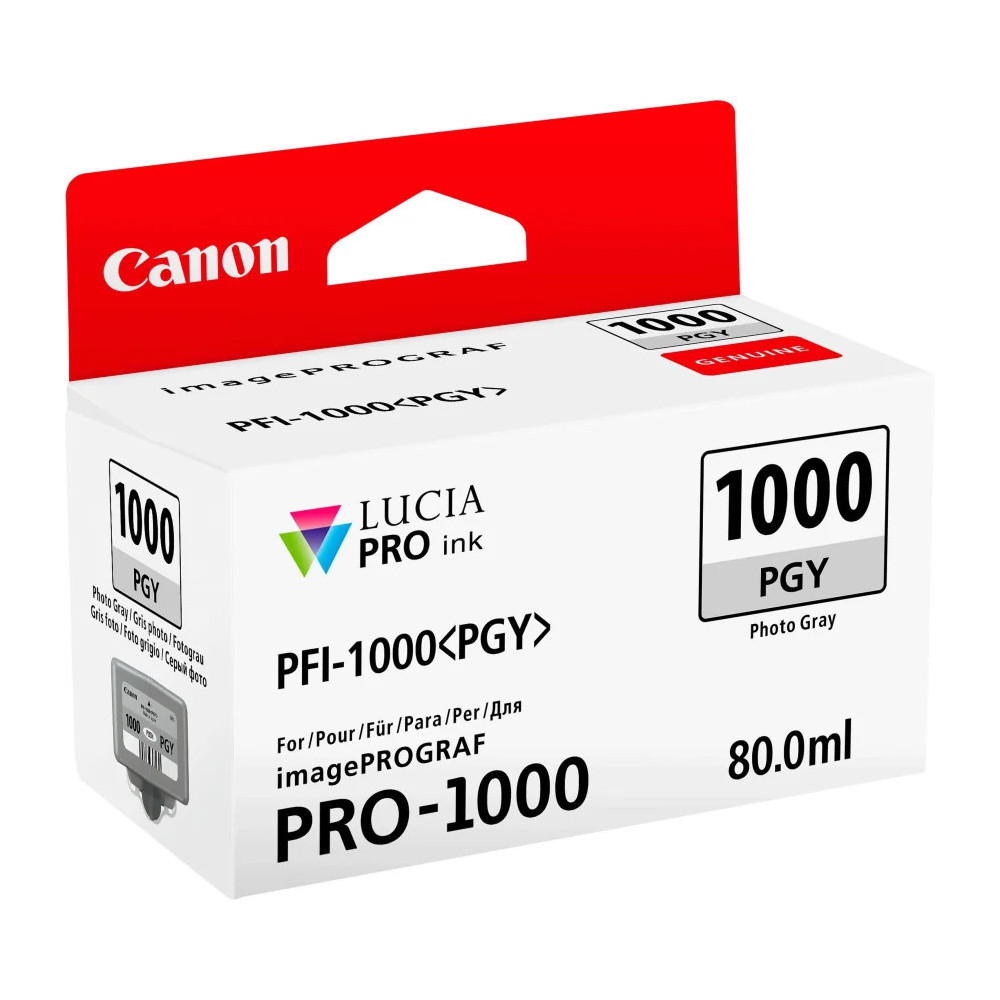 CANON PFI-1000 GY GRIS - CARTOUCHE D'ENCRE CANON D'ORIGINE (0552C001AA)