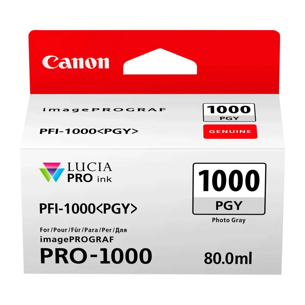 CANON PFI-1000 GY GRIS - CARTOUCHE D'ENCRE CANON D'ORIGINE (0552C001AA)