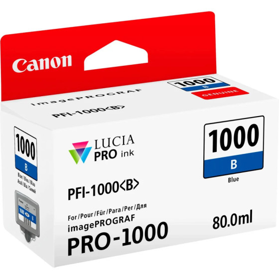 CANON PFI-1000B BLEU - CARTOUCHE D'ENCRE CANON D'ORIGINE (0555C001AA)