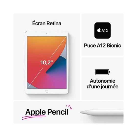 APPLE - 10,2" IPAD (2020) WIFI 128GO (MYLD2NF/A)