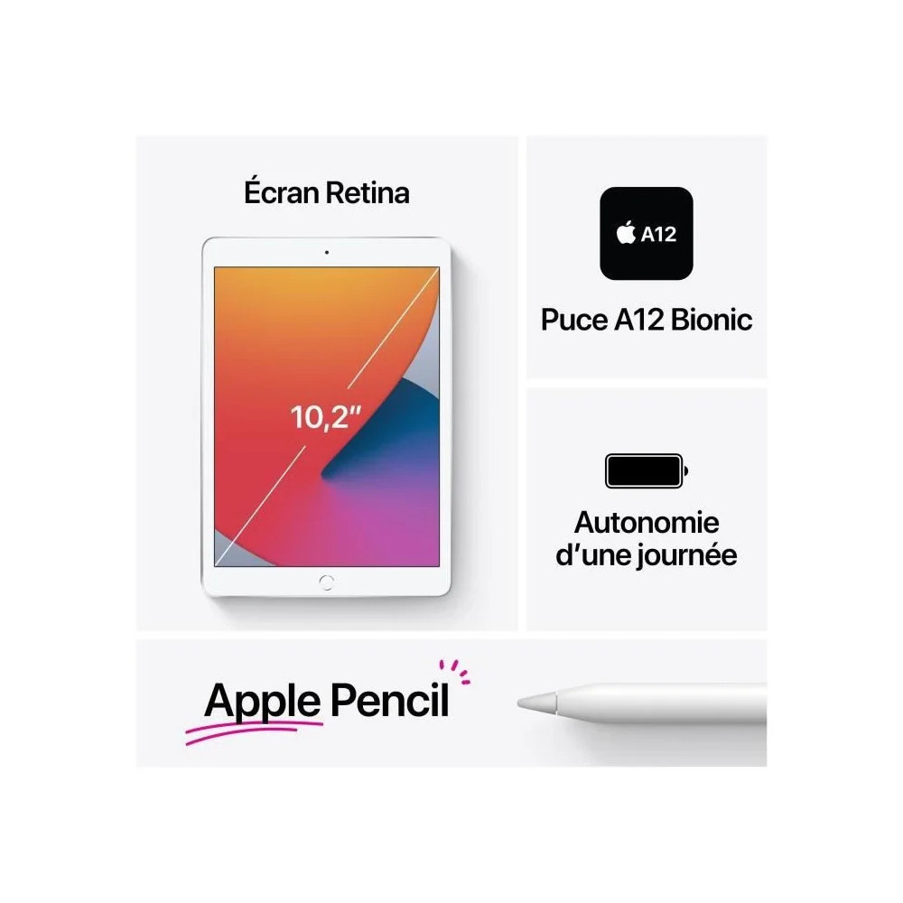 APPLE - 10,2" IPAD (2020) WIFI + CELLULAIRE 32GO (MYMH2NF/A)