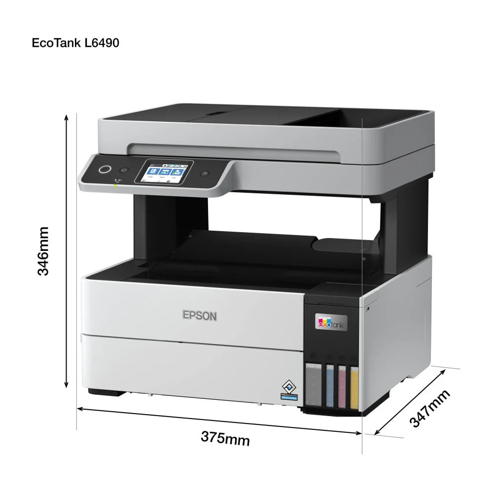 EPSON ECOTANK L6490 IMPRIMANTE MULTIFONCTION À RÉSERVOIRS RECHARGEABLES (C11CJ88404)