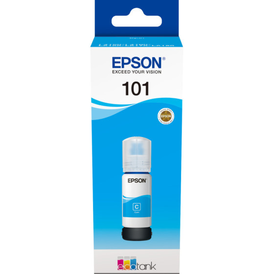 EPSON 101 CYAN - BOUTEILLE D'ENCRE EPSON ECOTANK D'ORIGINE (C13T03V24A)