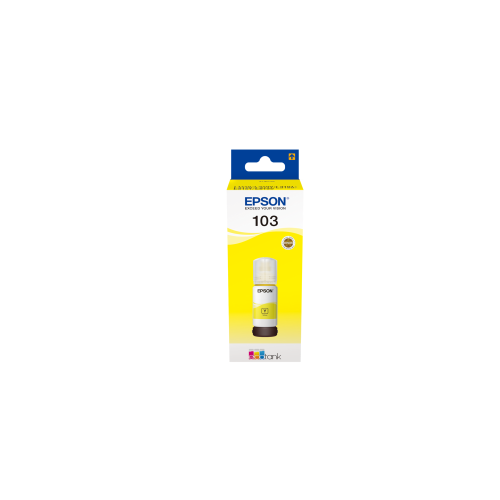 EPSON 103 JAUNE - BOUTEILLE D'ENCRE EPSON ECOTANK D'ORIGINE (C13T00S44A)