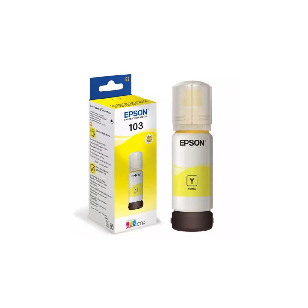 EPSON 103 JAUNE - BOUTEILLE D'ENCRE EPSON ECOTANK D'ORIGINE (C13T00S44A)