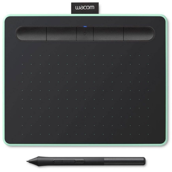 TABLETTE GRAPHIQUE WACOM INTUOS PETITE - USB & BLUETOOTH - COULEUR PISTACHE (CTL-4100WLE-S)