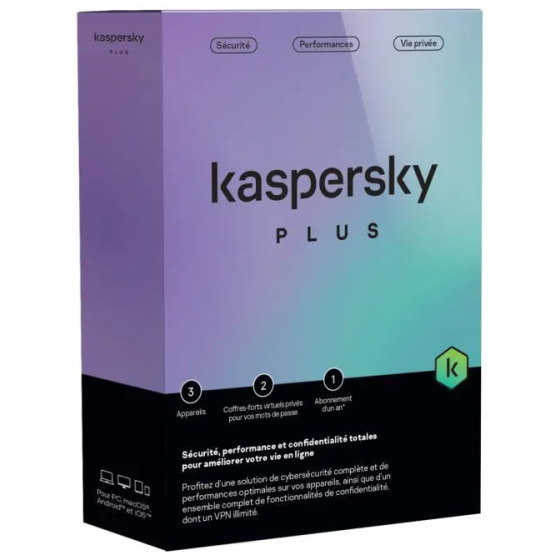 KASPERSKY PLUS - 3 POSTES / 1 AN (KL10428BCFS-SLIMMAG)