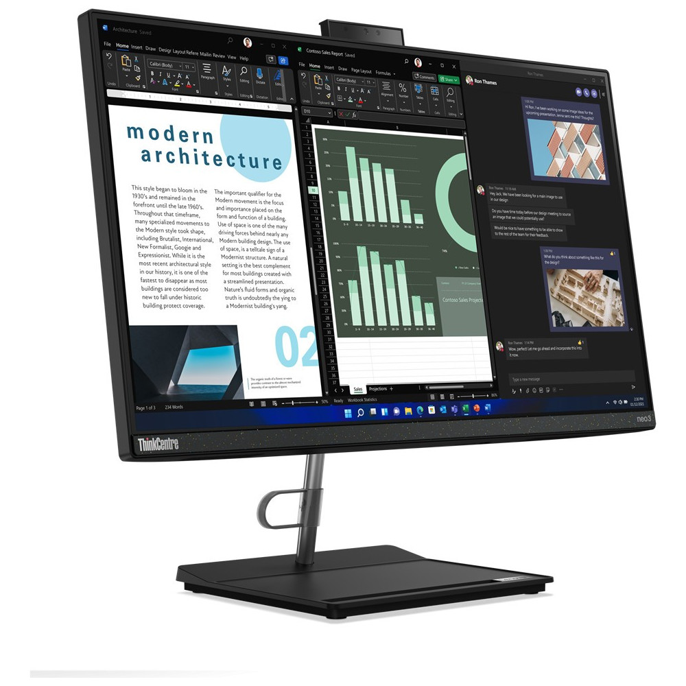 ORDINATEUR DE BUREAU ALL-IN-ONE LENOVO THINK CENTRE NÉO 30A 22 I5 (12B1001KFM)